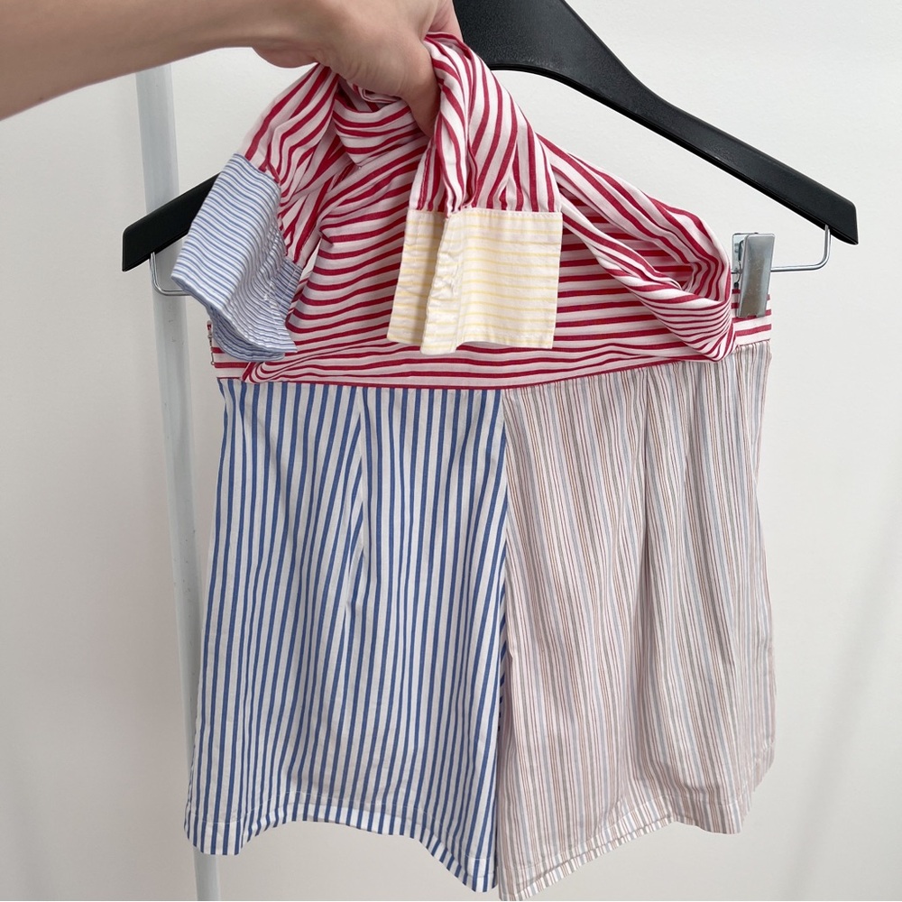 Vintage Times Seven 7 Todd Oldham patchwork shorts tie waist M stripes rare - Picture 11 of 15
